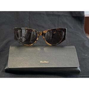 MaxMara Tortoise Cat Eye Sunglasses with Case